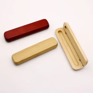 Handcrafted Gift Wooden Pen Packaging Box Necklace Organizer Pencil Holder Fice Wood Bamboo Single Pen Case Box