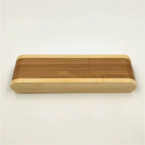 Handmade Customizable Wooden and Bamboo Rectangle Slide Top Box Organizer with Watch and Cufflink Storage Case Photo Frame