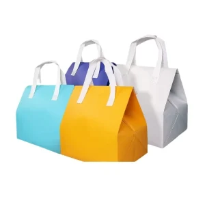 Handmade Eco-friendly Luxury 3D Matte Specialty Paper Food Gift Bag for Exhibitions Supermarkets Promotions