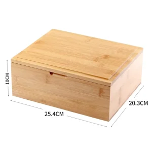 Handmade Large Natural Decorative Magnetic Lid Storage Wood Tie Box for Candle Craft Music Photo Versatile Keepsake Organizer