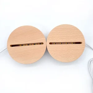 Handmade Sphere Dining Table Decoration Creative USB Bedside Lamp Solid Wood Base Luminous Wood Crafts Wooden Boxes Wall Signs