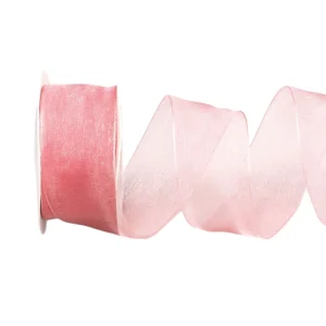 Hanfan 2.5 cm Double Face Organza Snow Transparent Gauze Ribbon Bouquet Packaging Gift Cake Jasmine Satin Webbing