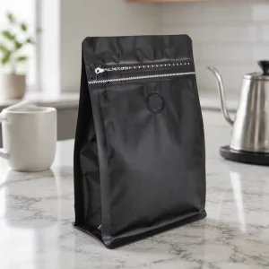 Heat Seal Anti Odor Kraft Paper Coffee Bag with Resealable Slide Zipper