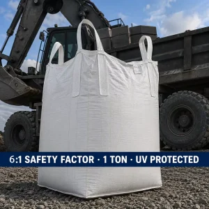 Heavy Duty 1 Ton 2 Ton FIBC Jumbo Big Bag for Construction Sand Gravel Mining 6 1 Safety Factor UV Protected Reusable OEM Custom