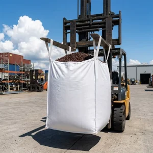 Heavy Duty 1000kg 2000kg 1 Ton 2 Ton FIBC Jumbo Bags with 4 Lifting Loops Food Grade Customizable for Transportation