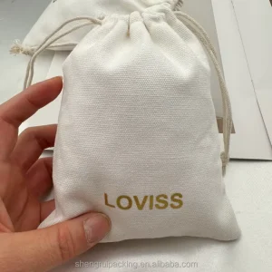 Heavy Duty 12oz Thicken Cotton Fabric Pouch Bag for Adult Sex Products Travel Cosmetic Set Cotton Dust Bags