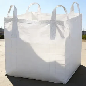 Heavy Duty 2 Ton PP Jumbo Bag with Anti Tear Fabric Safety Factor 5 1 Cross Corner Loop for Construction Debris Disposal