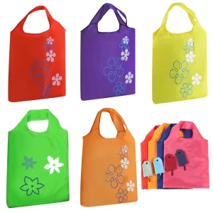 Heavy Duty Expandable Geometric Shopping Tote Bag Eco Friendly Reusable Medium Size Shoulder Strap Folding Grocery Storage Bags