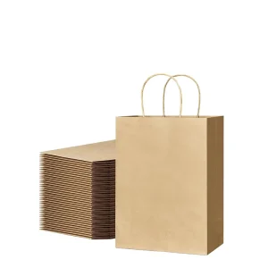 Heavy Duty High Quality Custom Kraft Paper Bag Eco Friendly Shopping Bag for Daily Commute and Weekend Market Trips