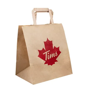 Heavy Duty Kraft Paper Bags With Twisted Handles Custom Logo for Brand Promotion
