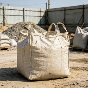 Heavy Duty PP Woven Bulk Bag Top Fill Flat Bottom 1.5 Ton FIBC Super Sack