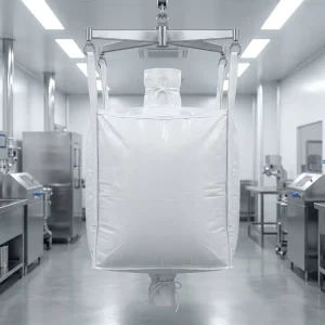 High Cleanliness FIBC Bulk Bag Ton Bag Bottle Shaped PE Inner Liner Plastic PP Woven Outer Bag Top Filling Spout Bottom