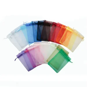 High Density Matt Large Organza Drawstring Storage Bags Pouch 20 Colors Available Sizes 16x22cm 20x30cm for Gift