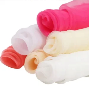 High Density Matte Organza Fabric Textured Soft Hand Feel Polyester for Women Cloth for Wedding Dress