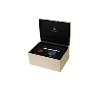 High End Custom Black Painted MDF Gift Box Magnetic Flip Lid & Silver Lock Wooden Packaging for Jewelry Watch Perfume Cosmetic