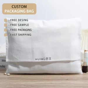 High End Herringbone Cotton Twill Envelope Underwear Clothes Packaging Bag With Flap Cotton Envelope Handbag Dust Bag