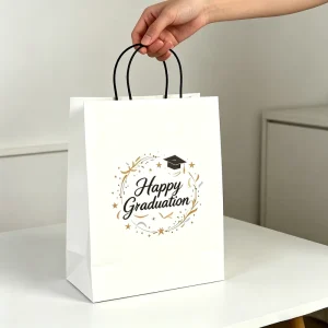High End Kraft Paper Bags and Luxury Handmade with Colorful Logo Printing for Food and Shopping Gift Packaging Flexography