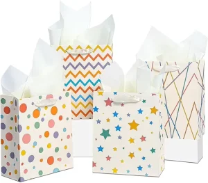 High Grade Biodegradable Durable Eco Friendly White Card Paper Bags for Product Display Customer Purchase Packaging Universal
