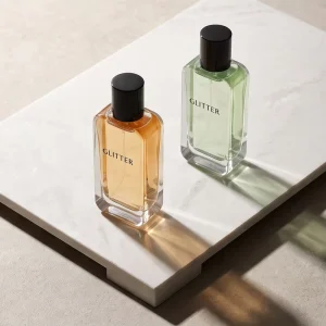 High Grade Thick Bottom Glass Perfume Bottles 30ml 50ml 100ml Crimp Neck Plastic Caps Luxury Aromatherapy Packaging