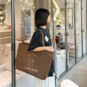 High Grade Thick Nonwoven Shopping Bags Women Clothing Boutique Gift Packaging Tote Handbags Custom Logo