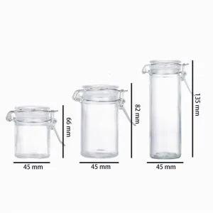 High Quality 50ml 75ml 120ml 100ml Round Glass Jars With Stainless Steel Lids Swing Top Glass Storage & Container