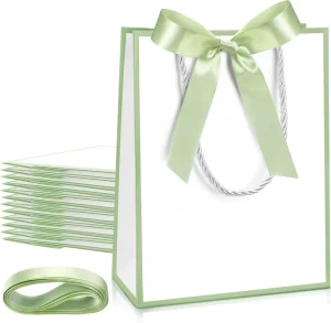 High Quality Biodegradable Eco Friendly Customizable Gift Paper Bags Handle Holiday Celebrations Party Favors Durable