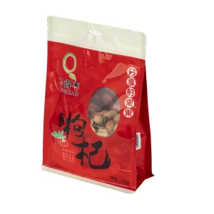 High Quality Biodegradable Stand up Pouch Food Bags with Kraft Paper+PET+PE Material Hot Sealed for Factory Supply