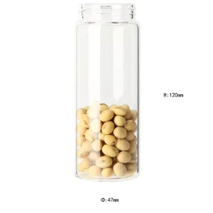High Quality Clear Simple Glass Bottle Aluminum Cap Glass Bottle Food Grade Glass Bottle for Kitchen Storage