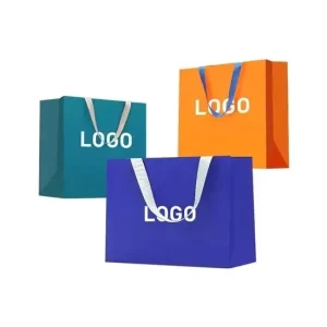 High Quality Colorful Kraft Paper Bags Luxury Wedding Jewellery Gift Packaging Shopping Paper Bags with Logo
