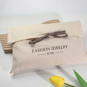 High Quality Custom Logo Screen Printed Organic Envelope Cotton Canvas Gift Bag Dust Pouch Recyclable