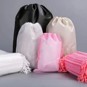 High Quality Custom Non Woven Fabric Drawstring Handbag Soft and Handmade Jewelry Gift Promotion Pouch for Shoes and Dust Bag