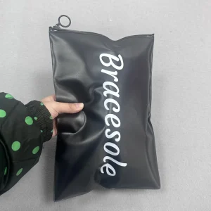 High Quality Custom PVC Zip Lock Zipper Bag Space Saving Plastic Storage Bag Black PVC Zipper Bag for Multi type Packing