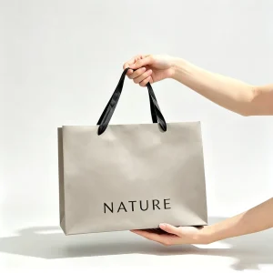 High Quality Customized White Cardboard Recyclable Shopping Bags with Your Own Logo for Clothing Socks and Shoes Gift Bags