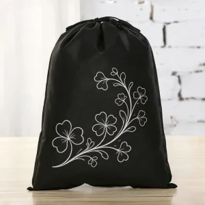High Quality Drawstring Bags Custom Logo Dust Pouches Recyclable Pattern for Shoes Jewelry Outdoor Use