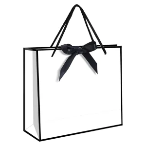 High Quality Eco Friendly White Kraft Paper Bags Hand Length Biodegradable Reusable for Customizable Gift Giving Craft Packaging