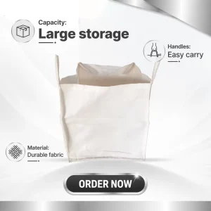 High Quality FIBC Big Bag Cross Angle Loop Sack Discharge Spout PP Container FIBC Ton Big Bulk Bag