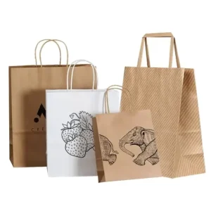 High Quality Factory Durable Shopping Gift Packaging Kraft Paper Bag with Handle