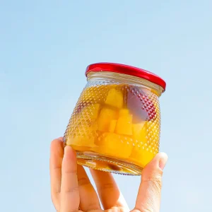 High Quality Factory Price Custom Embossed Glass Jars with Screw Lids