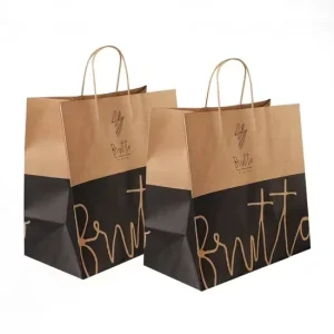 High Quality Factory Recycled Custom Printing Logo Kraft Shopping Paper Bag for Clothes Gift