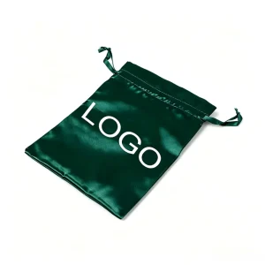 High Quality Luxury Smooth Satin Custom Drawstring Dust Bag with Printed Logo Jewelry Pouch for Handbag Storage Gift Packaging