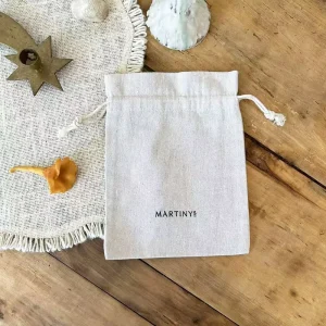 High Quality Natural Draw String Dust Bag Reusable Cotton Pouch Bag Canvas Drawstring Dust Bag With Customized Logo for Storage