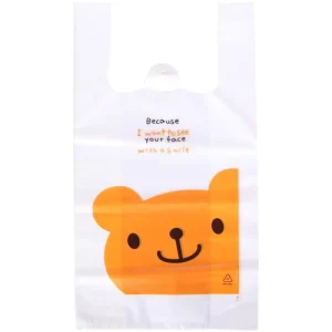 High Quality PE Shopping Tote Packaging Bag Supermarket Tote Bag T shirt Shopping Bag Competitive Price