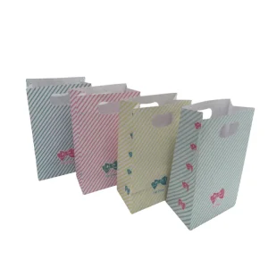 High Quality Recyclable Eco Friendly Biodegradable Custom Shopping Paper Bags Custom Print Colors Logo for Promotion