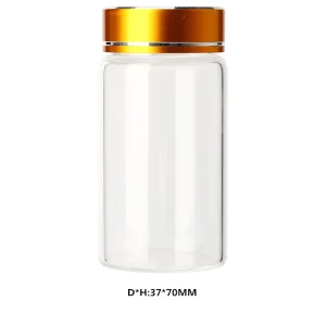 High Quality Safe Non Toxic Food Grade Glass Storage Jar Screw Aluminum Lid Rust Proof Durable Easy Open