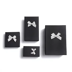 High Quality Small Lid and Base Gift Box Black Packaging Paper Top and Bottom Paperboard Box With Custom Logo