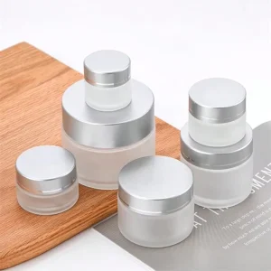 High Quality Travel Size Frosted 10G 15G 20G 1Oz 30G 50G Glass Empty Skincare Face Cream Cosmetic Jars