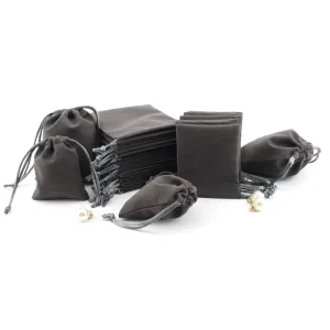 High Quality Velvet Jewelry Bag Custom Size Suede Pouch Suede Dust Drawstring Pocket Small Gift Pouch
