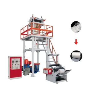High Speed Plastic Film Blowing Machine Polyethylene LDPE LLDPE HDPE PE Shopping Bag Tubular Plastic Film Roll Extruding Machine