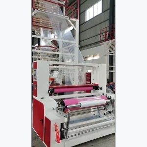High Speed Three Layer ABA Co extrusion Blown Film Production Line LDPE HDPE LLDPE Plastic Blowing Machine with Motor