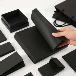 High Stiffness Black Cardboard 787x1092mm Black Paperboard Sheets for Greeting Card Photo Album Book Cover